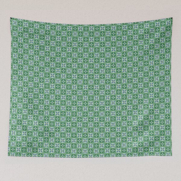 Item preview, Organic Watercolor Pattern Mediterranean Tile Emerald Green and Blue. designed and sold by jelypop.