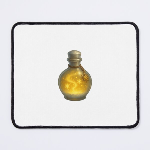 Item preview, Snowmender Tonic – Golden Winter Healing Potion Sticker designed and sold by AlcheArtsStudio.