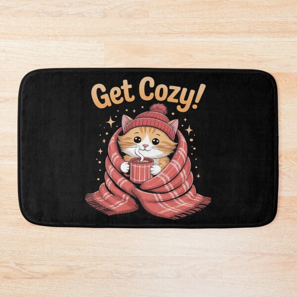 Item preview, Get Cozy Cute Cat in Blanket Winter designed and sold by skanderio.
