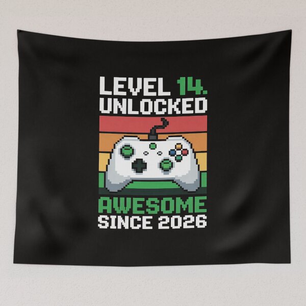 Item preview, 14 Year Old Level 11th Unlocked Birthday Gamer Since 2026 designed and sold by silladive.