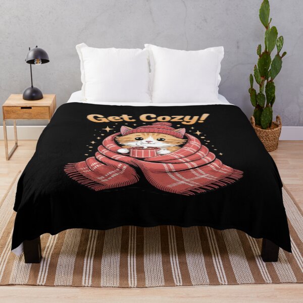 Item preview, Get Cozy Cute Cat in Blanket Winter designed and sold by skanderio.