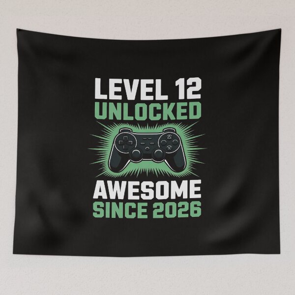 Item preview, 12 Year Old Level 6th Unlocked Birthday Gamer Since 2026 designed and sold by silladive.