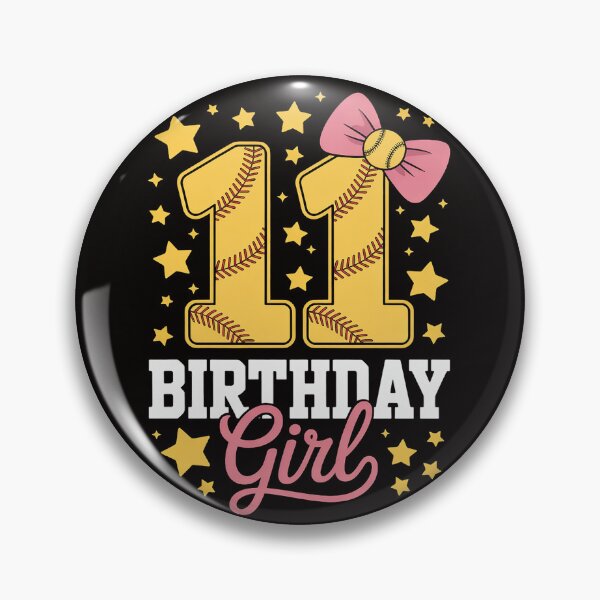 Item preview, 11th Birthday Girl Coquette Softball Bow 11 Year Old Bday designed and sold by silladive.