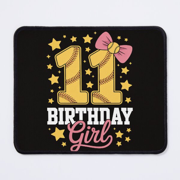 Item preview, 11th Birthday Girl Coquette Softball Bow 11 Year Old Bday designed and sold by silladive.