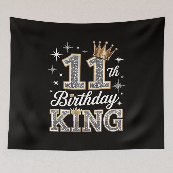 Item preview, 11th Birthday King 11 Years Old Birthday Party for Him designed and sold by silladive.