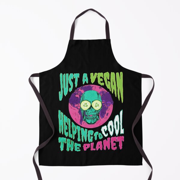 Item preview, Just a Vegan Helping to Cool the Planet Psychedelic Skull designed and sold by Cult of Seitan.