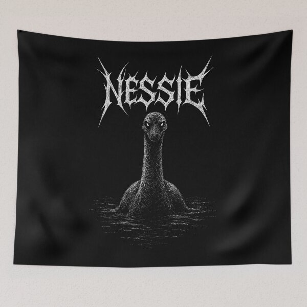Item preview, Nessie Loch Ness Monster – Dark Cryptid Scratch Art designed and sold by Mortisigil.