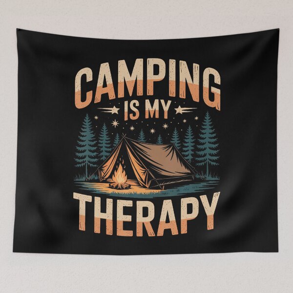 Item preview, Camping Is My Therapy Fun Outdoor Campfire Family Vacation designed and sold by pfanodlnazb.