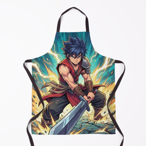 Item preview, Epic Anime Warrior Sword Art – Dynamic Action Anime Poster designed and sold by AbstractAuraArt.