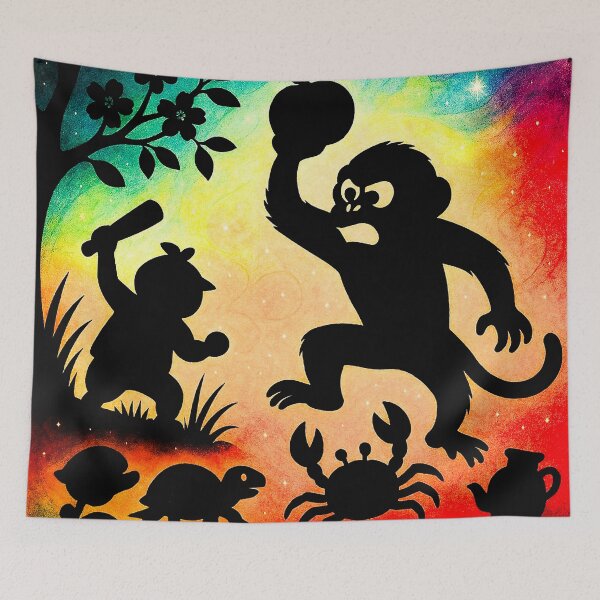 Item preview, Japanese Folktale Kagee Monkey Crab designed and sold by KageArt-Studio.