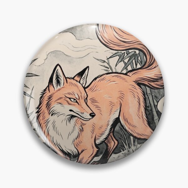 Item preview, Ukiyo-e Kitsune Fox Japanese Woodblock Print | Vintage Edo Period Nature Engraving Art designed and sold by Doug0276.