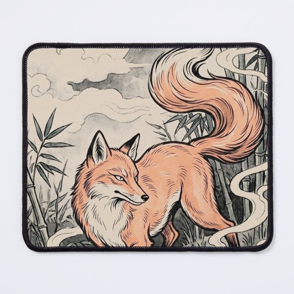 Item preview, Ukiyo-e Kitsune Fox Japanese Woodblock Print | Vintage Edo Period Nature Engraving Art designed and sold by Doug0276.