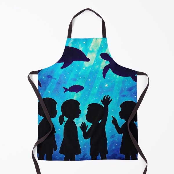 Item preview, 【GIFT】Ocean Friends – Kids and Dolphins Silhouette Art designed and sold by KageArt-Studio.