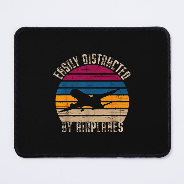Item preview, Easily Distracted By Airplanes Aviation Humor designed and sold by MerchDeviant.