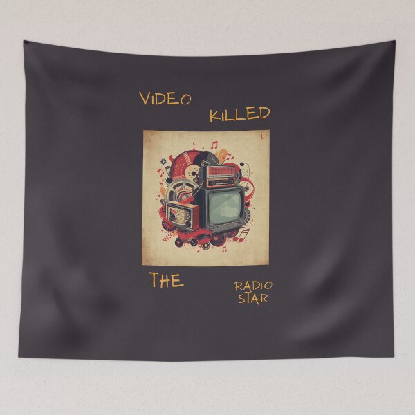 Item preview, Video Killed the Radio Star Retro 80s Synthwave Aesthetic Design designed and sold by Chippychips1.