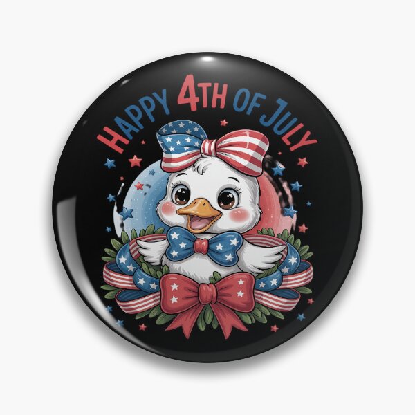 Item preview, Girly Duck 4th of July Coquette Bow USA American Flag designed and sold by imsamaharem.
