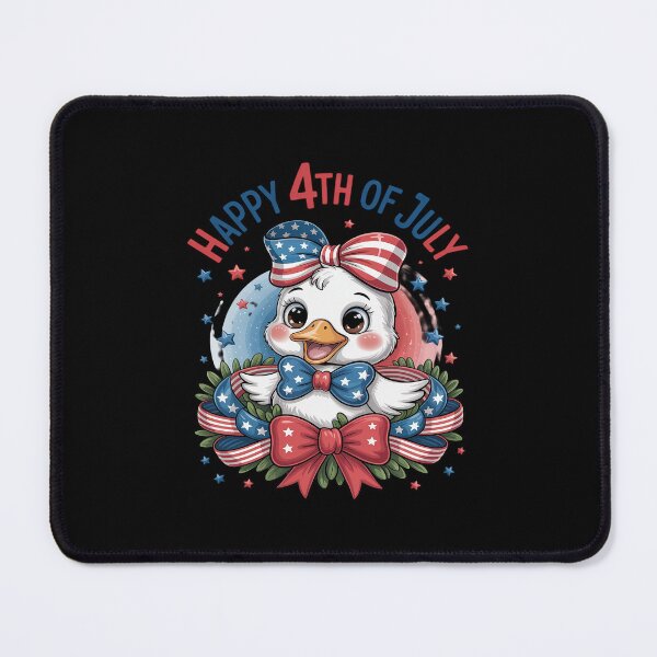 Item preview, Girly Duck 4th of July Coquette Bow USA American Flag designed and sold by imsamaharem.