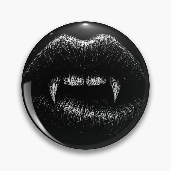 Item preview, Vampire Fangs Mouth – Dark Gothic Scratch Art designed and sold by Mortisigil.
