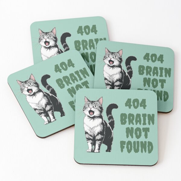 Item preview, 404 Brain Not Found – Shock Neko Collection designed and sold by LEO'S CREATURE　れおずくりーちゃー.