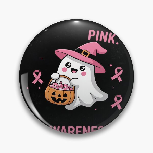 Item preview, Cute In October We Wear Pink Ghost Witch Breast Cancer Awareness designed and sold by Bstilablhot.