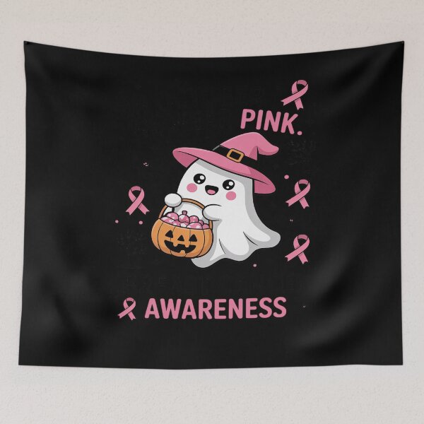 Item preview, Cute In October We Wear Pink Ghost Witch Breast Cancer Awareness designed and sold by Bstilablhot.