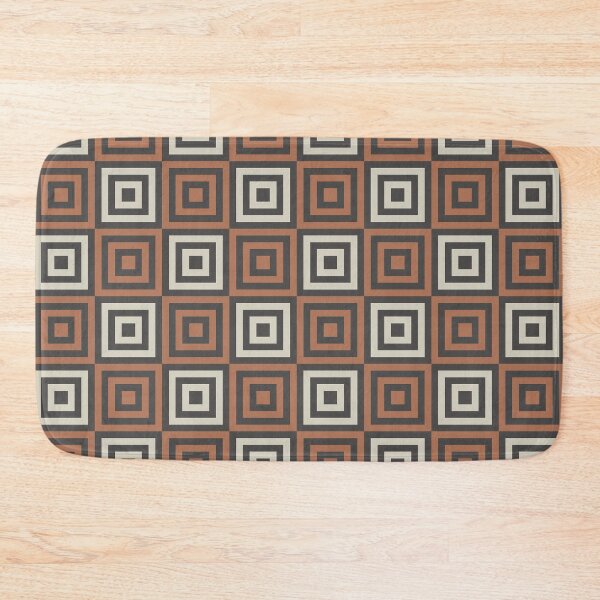 Item preview, Retro Brown Checkered Sqaure  - Abstract Geometric Shape Pattern - Gift Ideas designed and sold by RoyalStarsPatts.