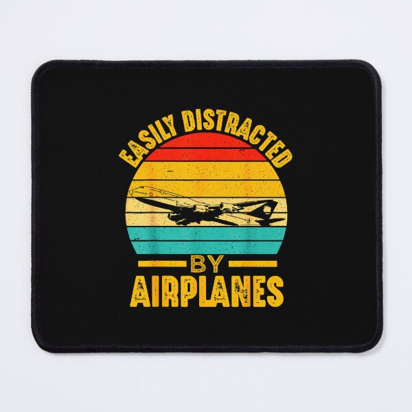 Item preview, Easily Distracted By Airplanes Aviation Humor designed and sold by MerchDeviant.