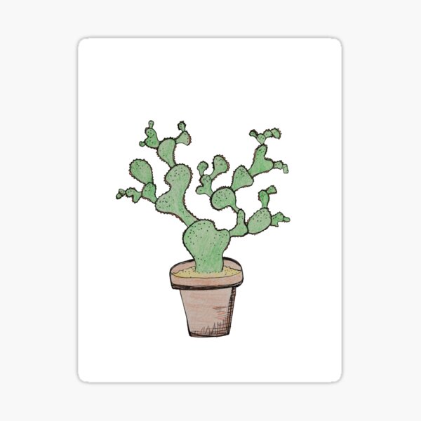 Cactus in a Pot - Simple Design Sticker