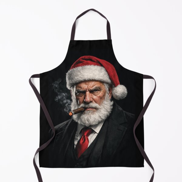 Item preview, Mafia Santa Claus Portrait – Gangster Santa Smoking Cigar Realistic Christmas Art designed and sold by TayShopMT.