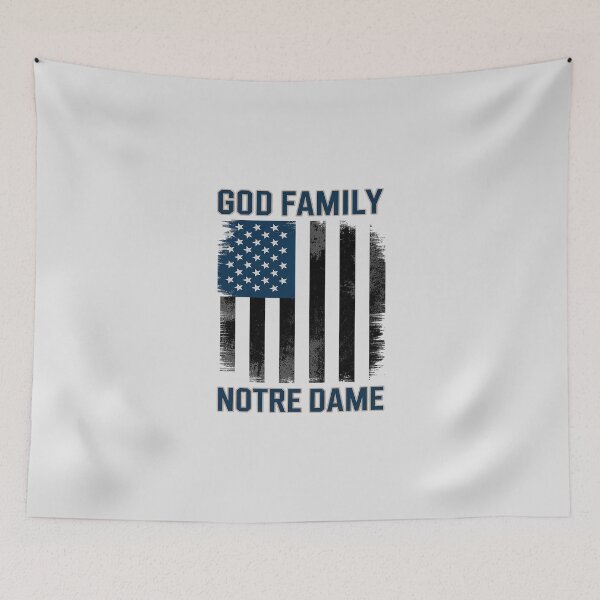 Item preview, God First Family Second Notre USA Flag designed and sold by imsamaharem.