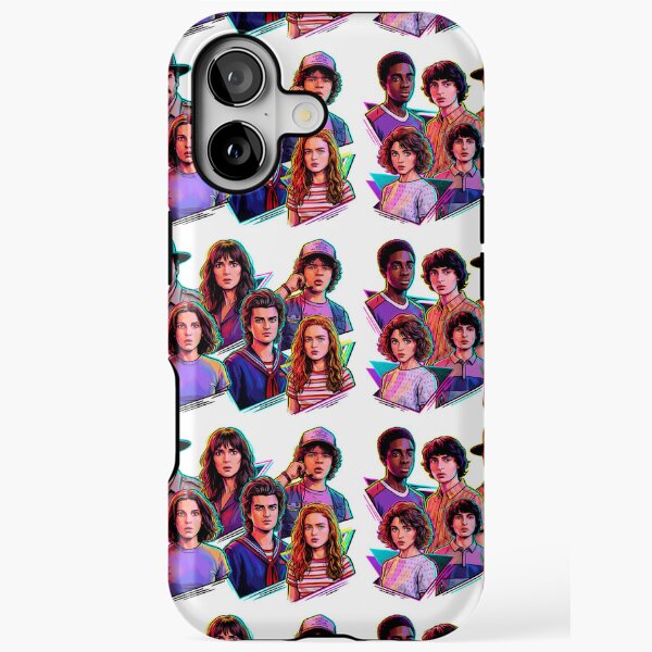 TV Series Stranger Portrait – Retro Characters Pop Art iPhone Tough Case