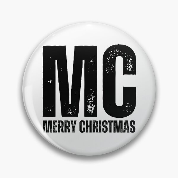 Item preview, MC Merry Christmas Design – Festive Holiday Logo Graphic black worn look font designed and sold by GFamilyC.