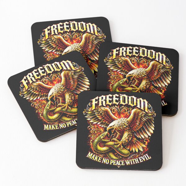 Item preview, Freedom Make no peace with Evil V3 Eagle and Snake, Vintage Americana  designed and sold by PaparazziAnunnaki.