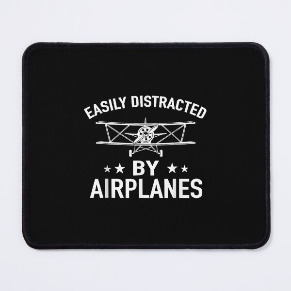 Item preview, Easily Distracted By Airplanes Aviation Humor designed and sold by MerchDeviant.