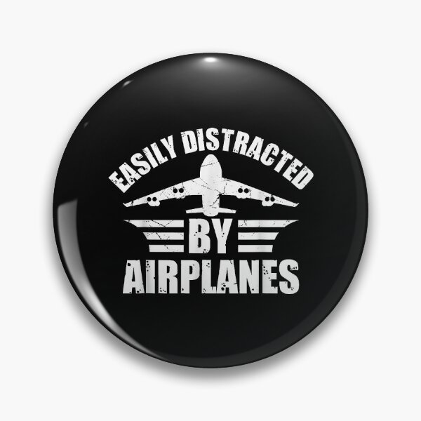 Item preview, Easily Distracted By Airplanes Aviation Humor designed and sold by MerchDeviant.