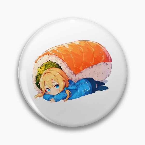 Item preview, Eugeo Sword Art Online Chibi Sushi Kawaii Calm Blue Design designed and sold by CarlosBender.