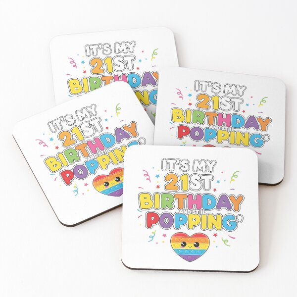 Item preview, It's My 21st Birthday Still Poppin' Heart designed and sold by Thetund.