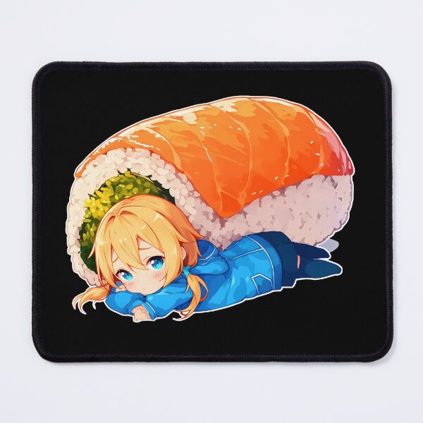Item preview, Eugeo Sword Art Online Chibi Sushi Kawaii Calm Blue Design designed and sold by CarlosBender.