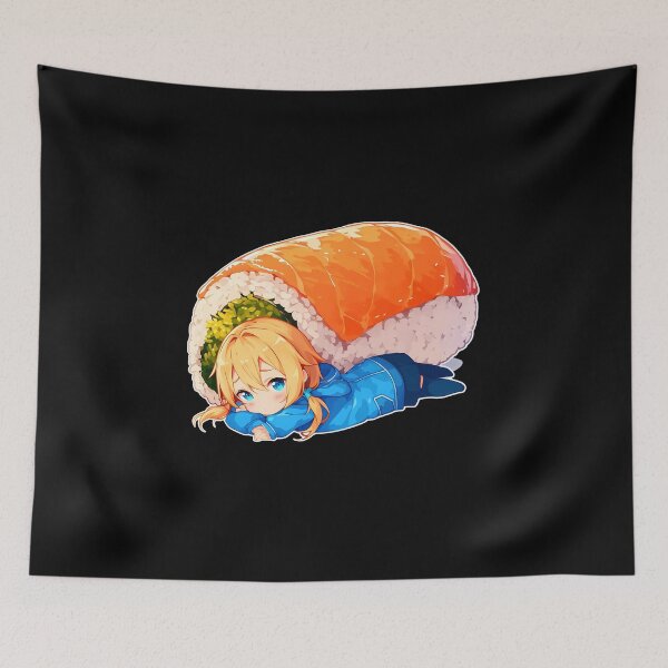 Item preview, Eugeo Sword Art Online Chibi Sushi Kawaii Calm Blue Design designed and sold by CarlosBender.