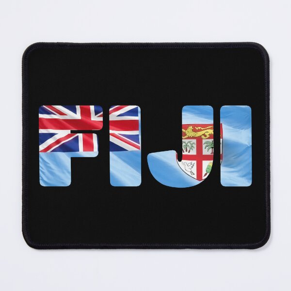 Item preview, FIJI - Flag Flying in Wind cut to Letters Souvenir Sticker Shirt designed and sold by Adam Gormley.