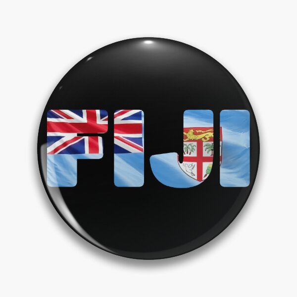 Item preview, FIJI - Flag Flying in Wind cut to Letters Souvenir Sticker Shirt designed and sold by Adam Gormley.