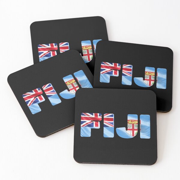 Item preview, FIJI - Flag Flying in Wind cut to Letters Souvenir Sticker Shirt designed and sold by Adam Gormley.