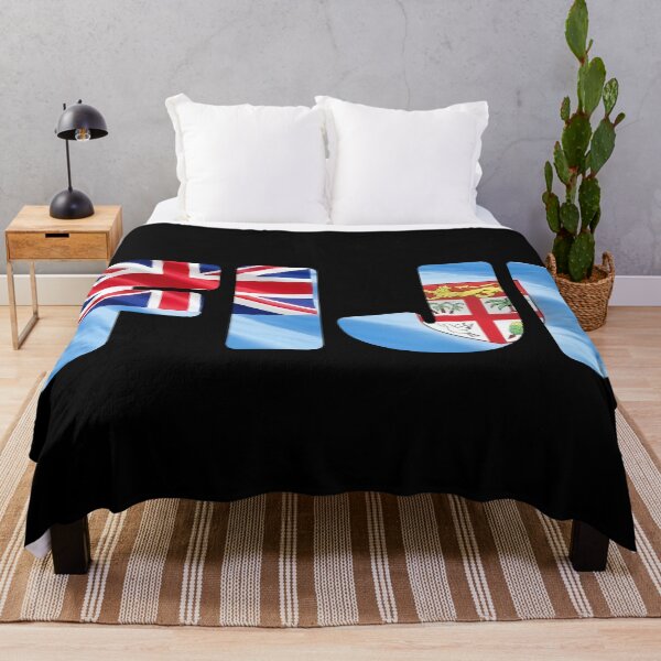 Item preview, FIJI - Flag Flying in Wind cut to Letters Souvenir Sticker Shirt designed and sold by Adam Gormley.