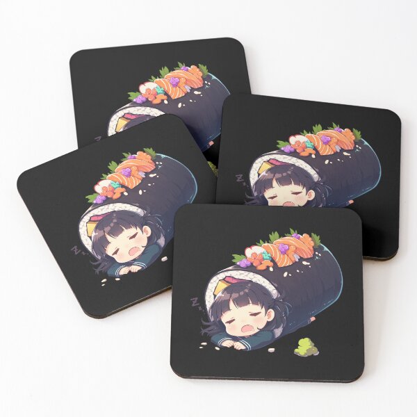 Item preview, Kirigaya Suguha Sword Art Online Chibi Sushi Kawaii Sleepy Mood designed and sold by CarlosBender.