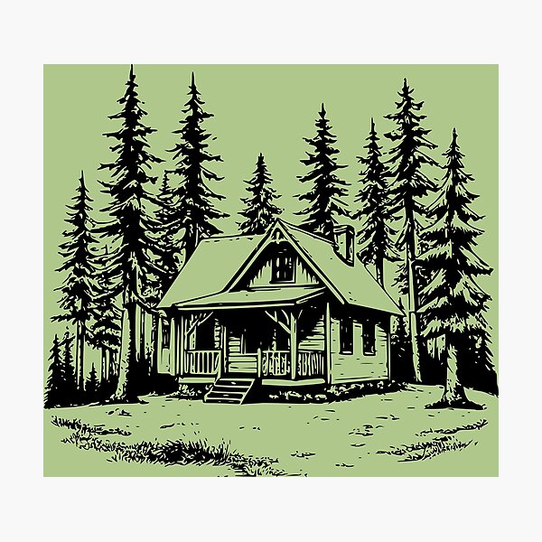 Item preview, Little Cabin in the Woods designed and sold by RedBubble Dawson.