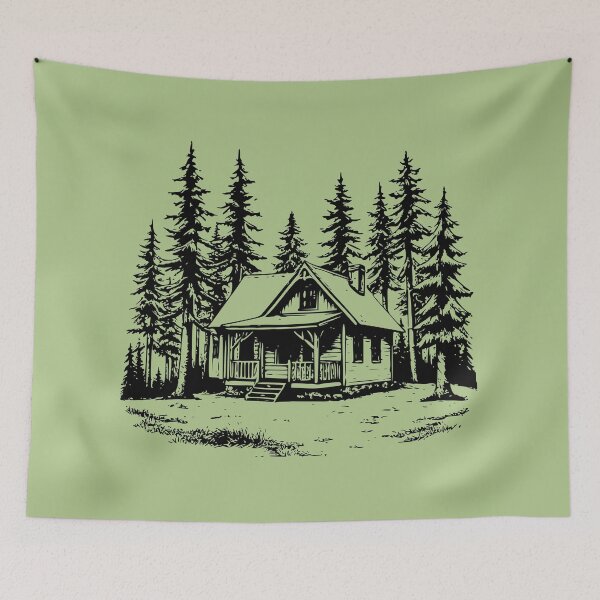 Item preview, Little Cabin in the Woods designed and sold by RedBubble Dawson.