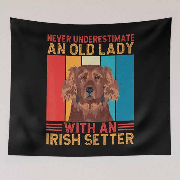 Item preview, Never Underestimate An Old Lady With An Irish Setter designed and sold by tornerkanuan.