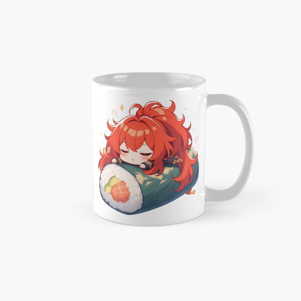 Item preview, Game Diluc Genshin Impact Chibi Sushi Kawaii Cute Red Hair Anime Boy designed and sold by CarlosBender.