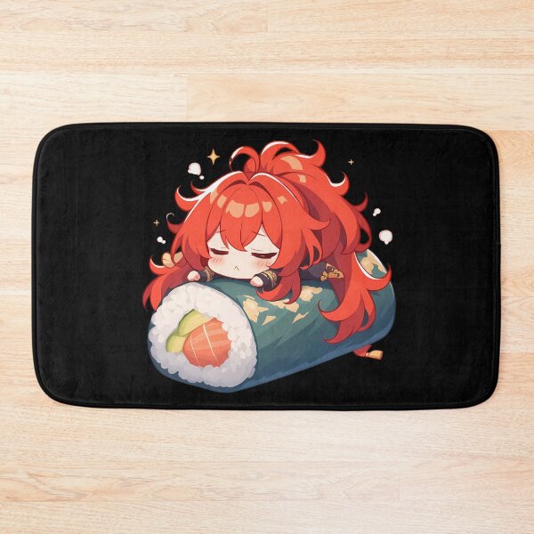 Item preview, Game Diluc Genshin Impact Chibi Sushi Kawaii Cute Red Hair Anime Boy designed and sold by CarlosBender.