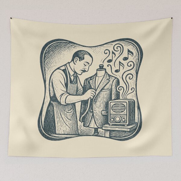 Item preview, Tailor Tunes In While Time Sews designed and sold by EdvvinStudios.